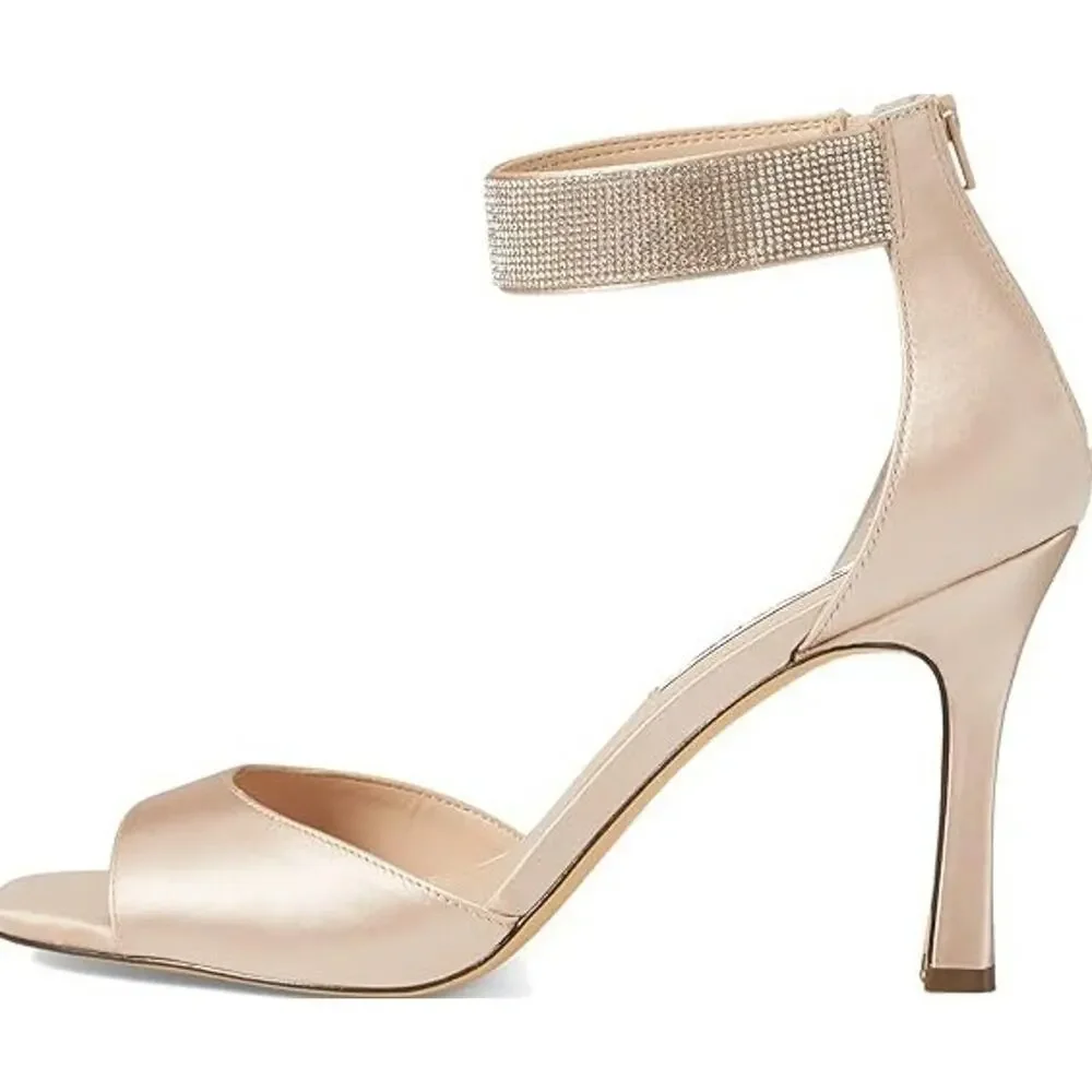 Nina New York Women's Ankle Strap Stiletto Dress Heeled Sandals Size 8